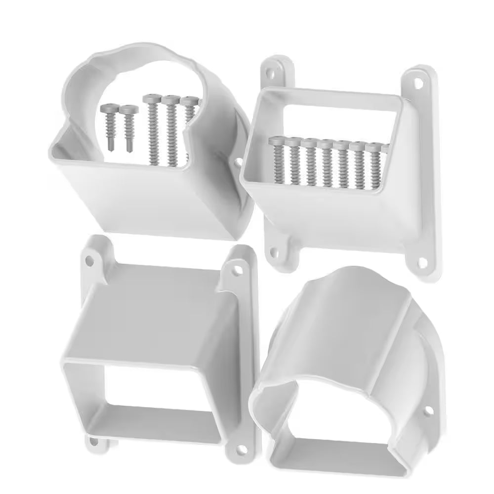 Traditional/Williamsburg White Stair Bracket Kit (4-Pack)