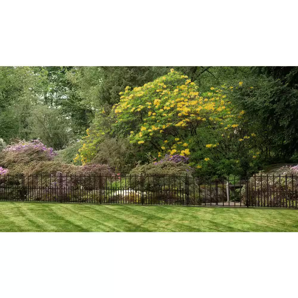 Empire/Westbrook 28 In. Black Steel Decorative Garden Fence Gate