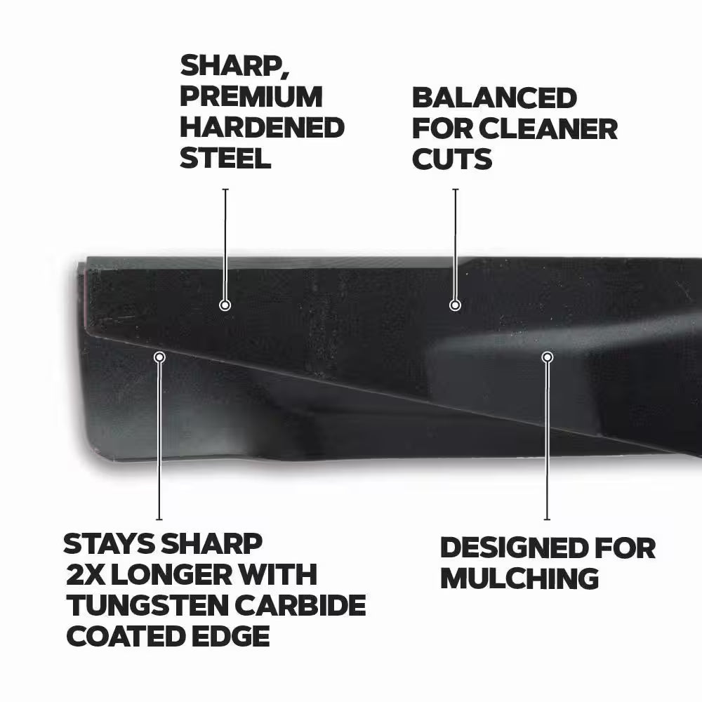 Lawnmower Blades for 21 In. Honda Push and Propelled Mower, Tungsten Carbide Coated, Set of 2 (21HAR2TN2)