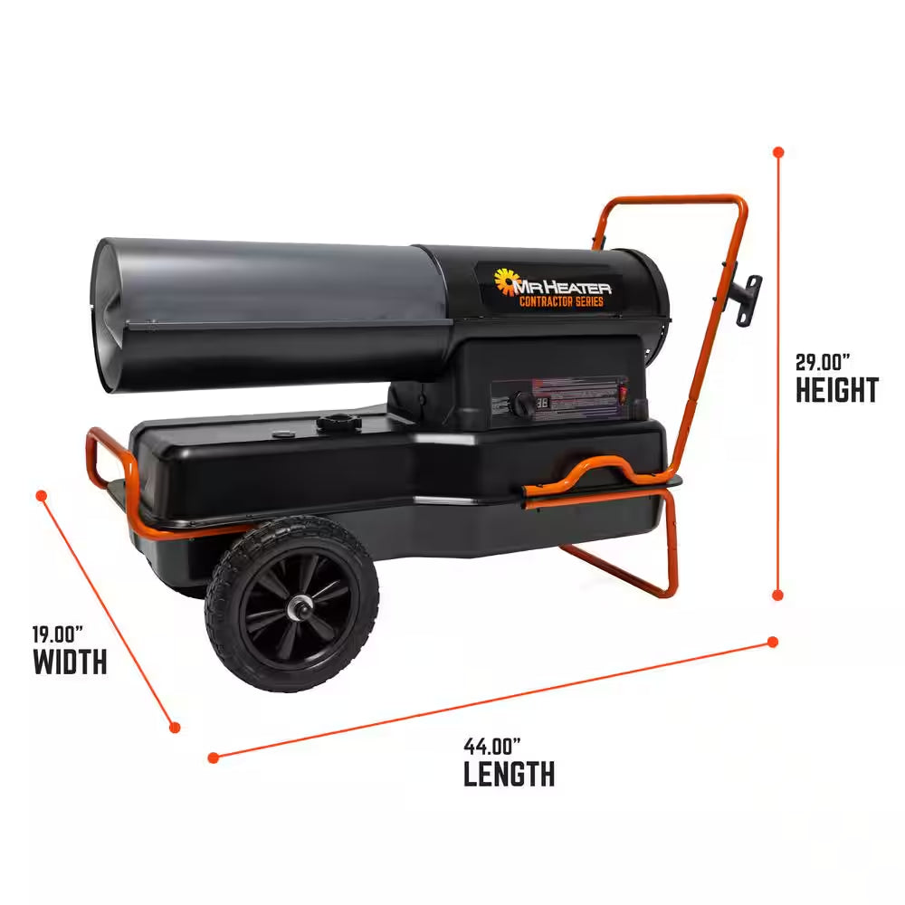 Contractor Series 80,000 BTU Black Forced Air Kerosene/Diesel Outdoor Space Heater with Thermostat