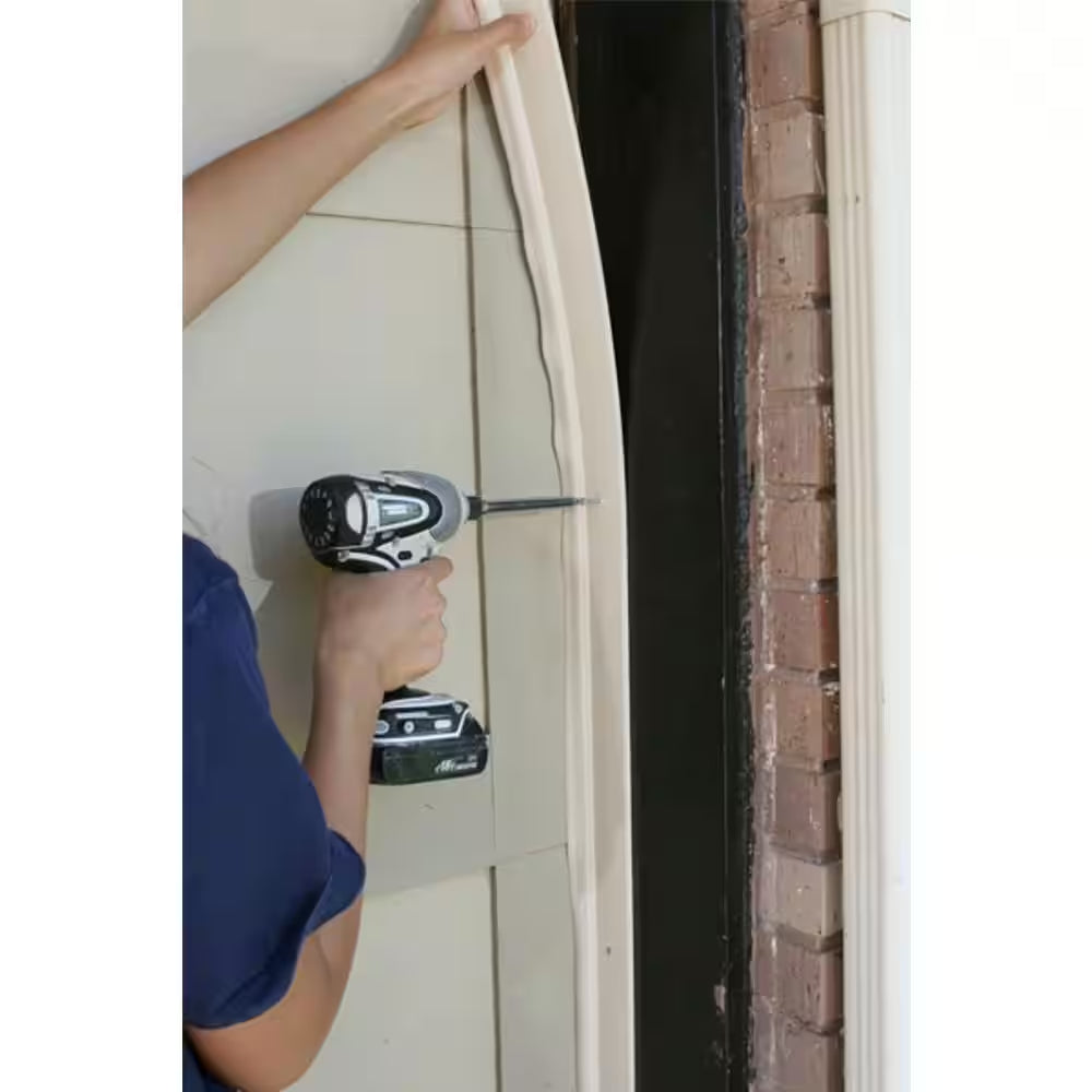 2.5 In. X 7 Ft. White Dual-Vinyl Top and Sides Garage Door Weatherstripping