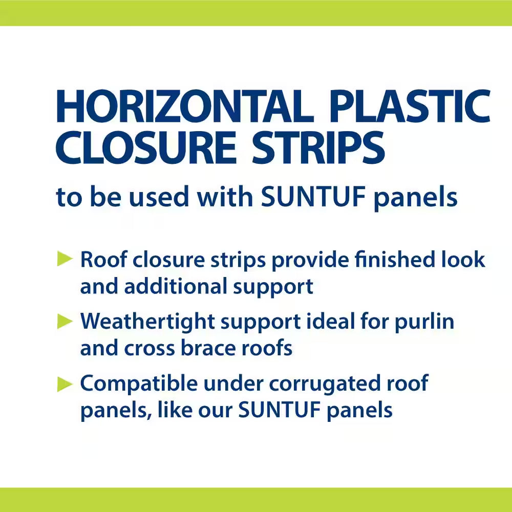 24 In. Horizontal Plastic Roof Closure Strips (6-Pack)
