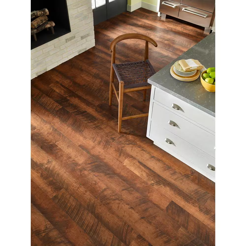 Outlast+ Antique Cherry 12 Mm T X 6.1 In. W Waterproof Laminate Wood Flooring (16.12 Sq. Ft./Case)
