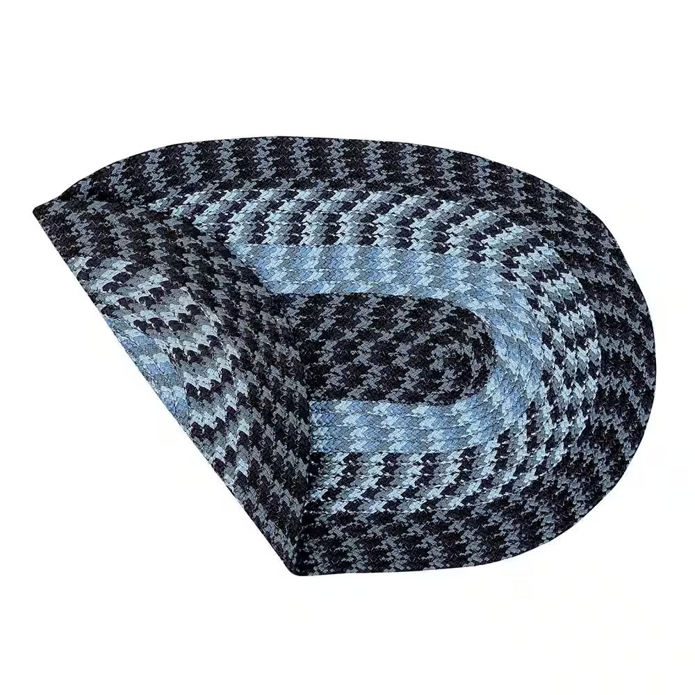 Alpine Collection 3-Piece Navy Stripe Braided Rug Set - (36" X 54" : 18" X 54" : 18" X 28")