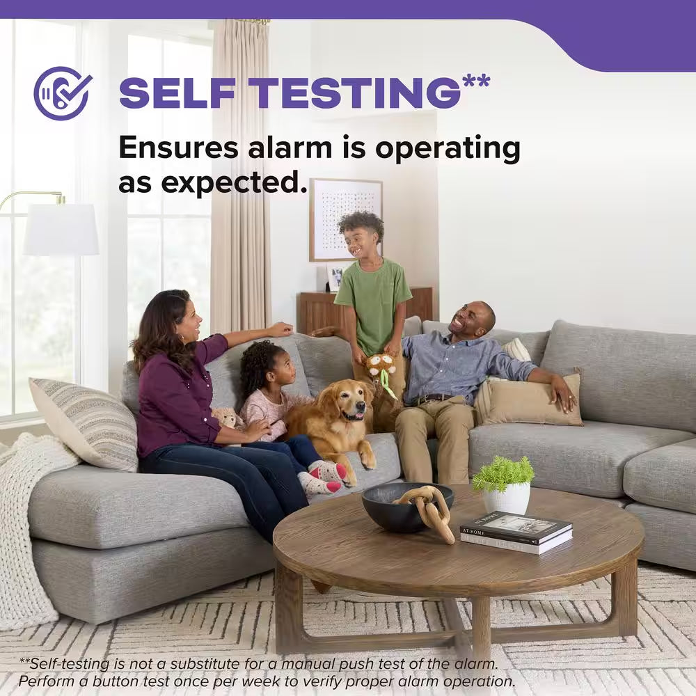 10-Year Battery and Hardwired Smoke and Carbon Monoxide Detector, Interconnectable and LED Warning Lights, 30CUA10