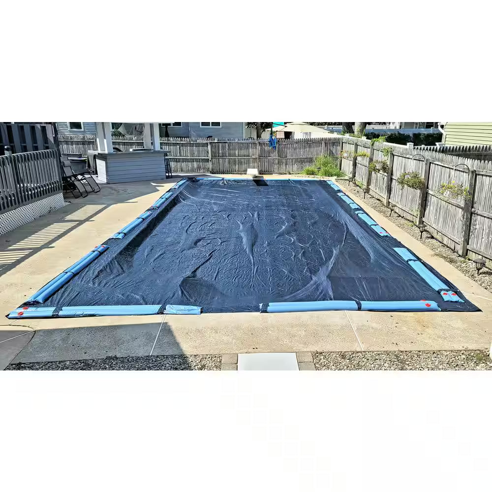 8 Year 18X36' Rectangular Blue in Ground Winter Pool Cover
