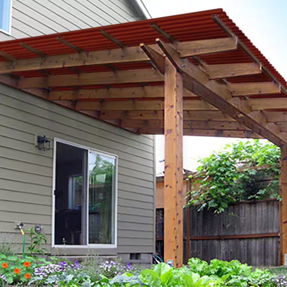 26 In. X 6 Ft. Corrugated Polycarbonate Roof Panel in Red Brick