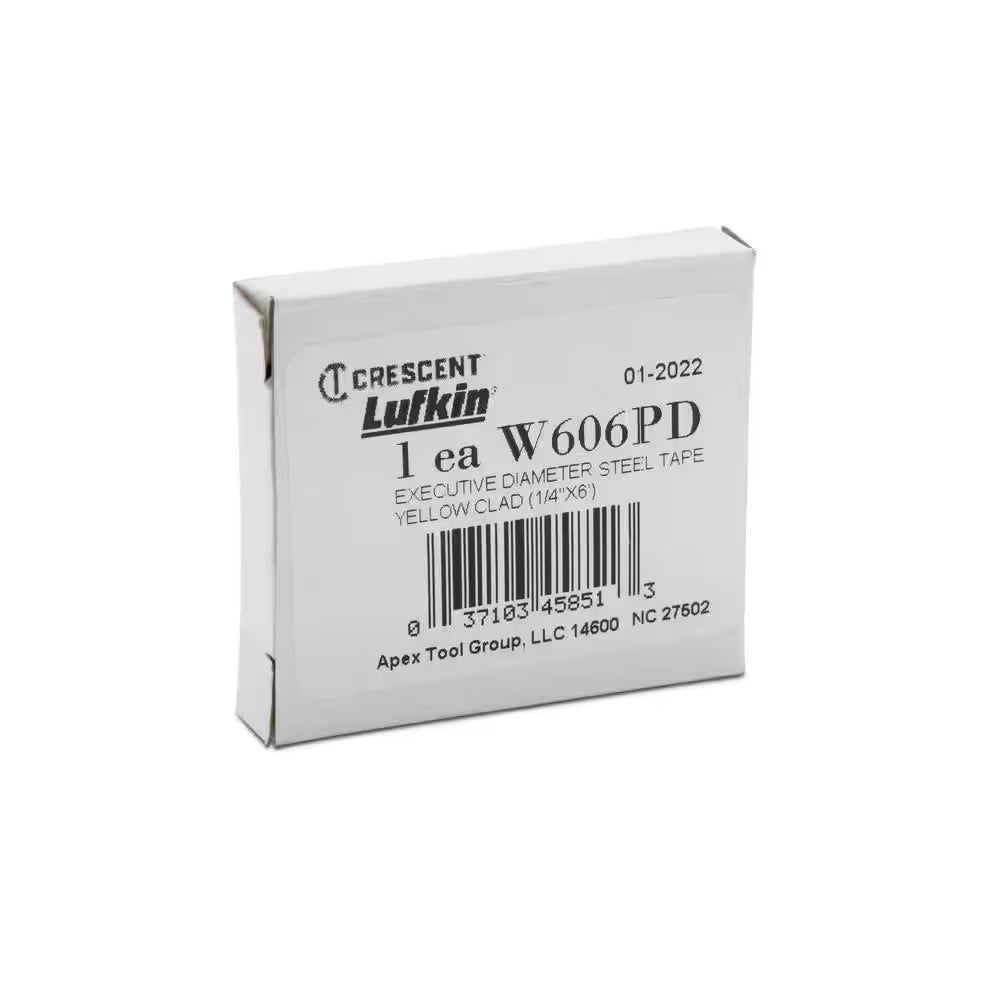 Lufkin 1/4 In. X 6 Ft. Executive Diameter Engineer'S Tape Measure