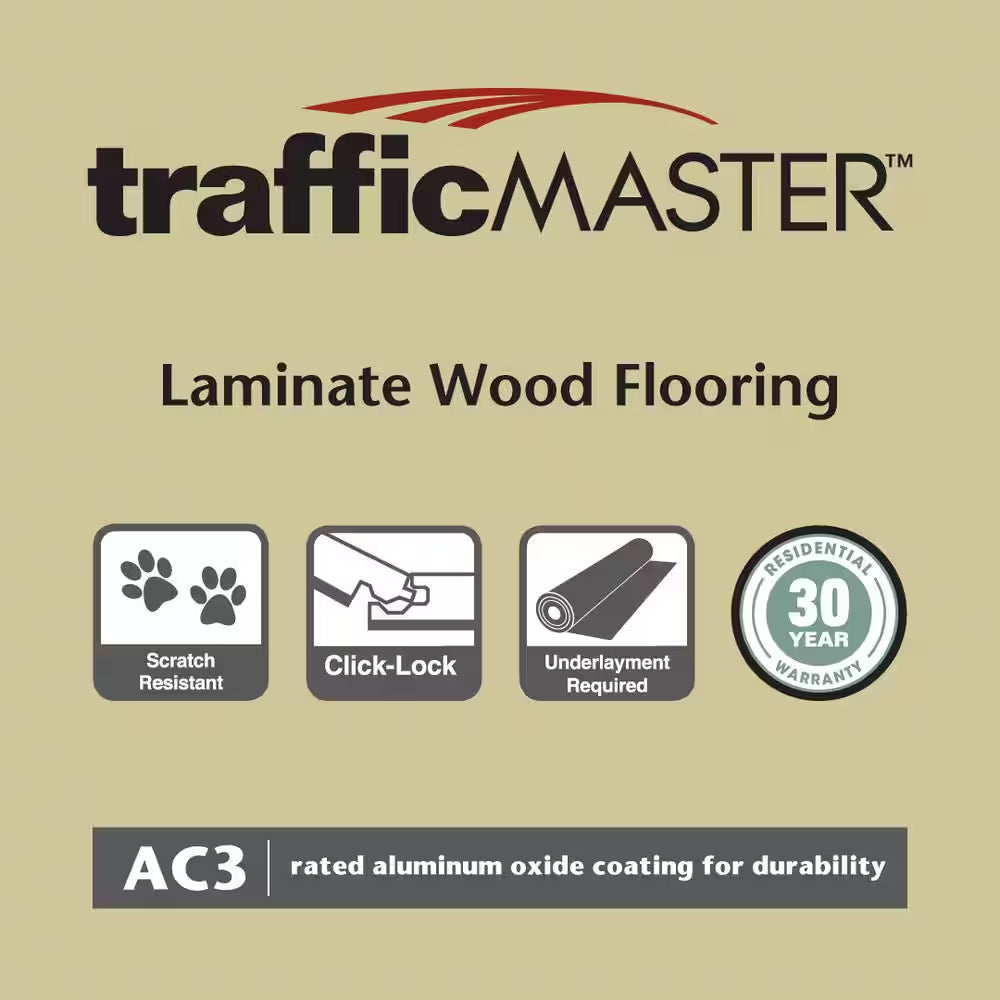 Lakeshore Pecan Stone 7 Mm T X 7.6 In. W Laminate Wood Flooring (24.2 Sqft/Case)