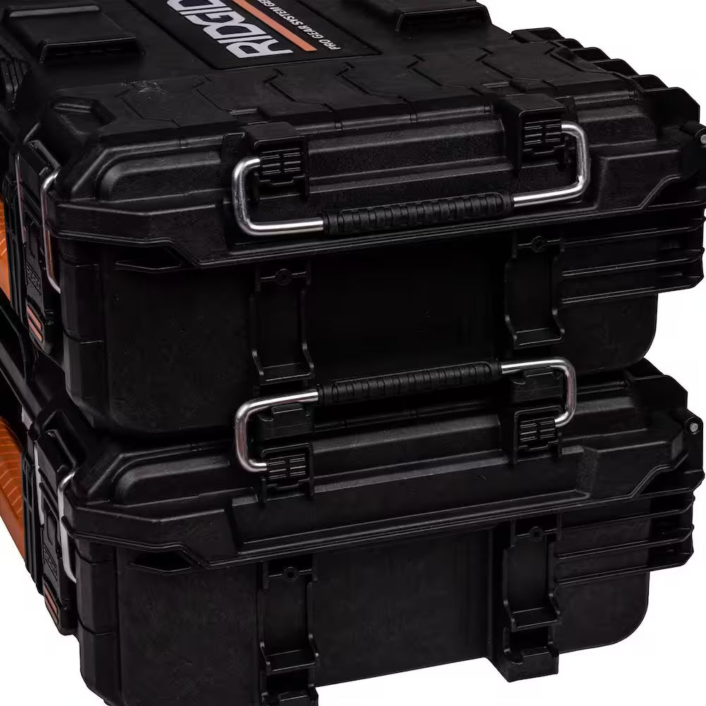 Pro Gear System Gen 2.0 Stackable Durable Compact Power Tool Box with Secure Hang Mounts