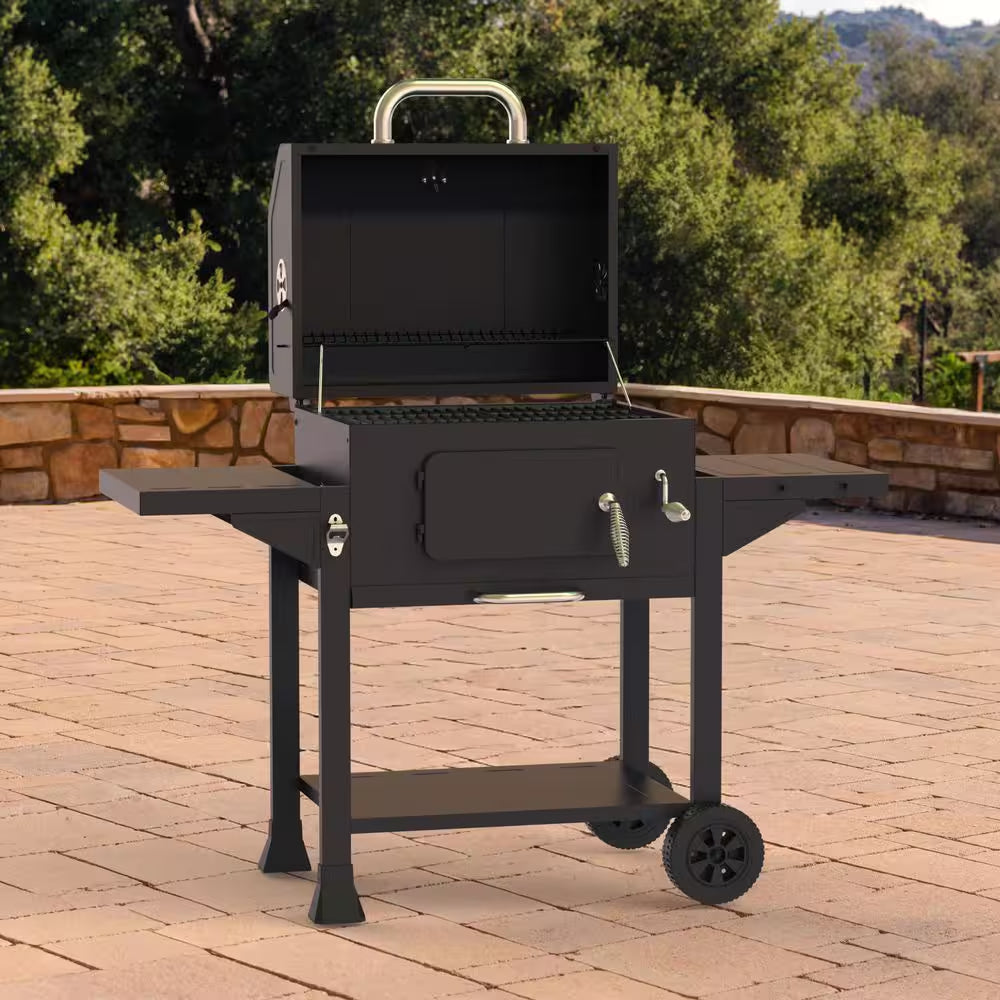 Oakford Homestead 24-Heavy Duty Charcoal Grill in Black