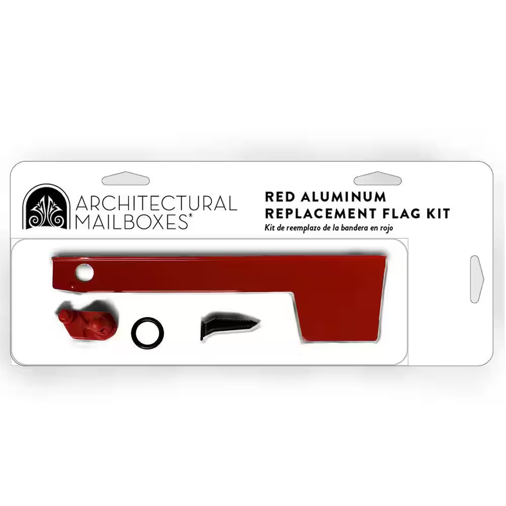 Replacement Aluminum Mailbox Flag Kit, Red