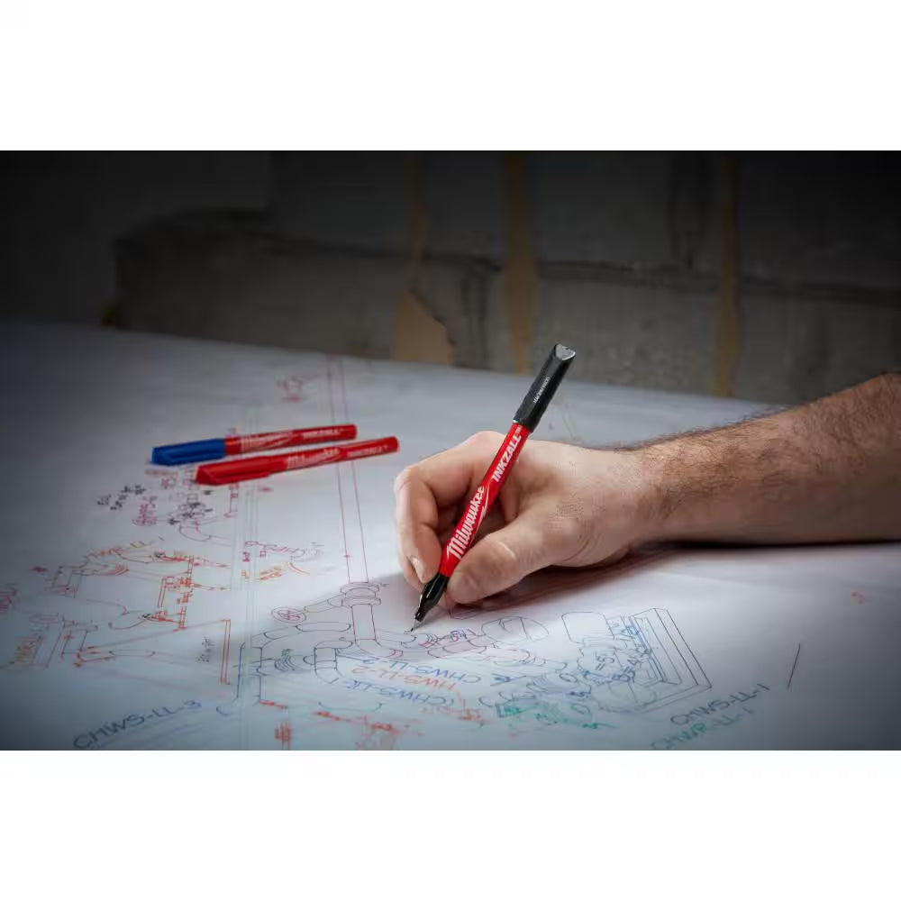 INKZALL Black Ultra Fine Point Pens (12-Pack)