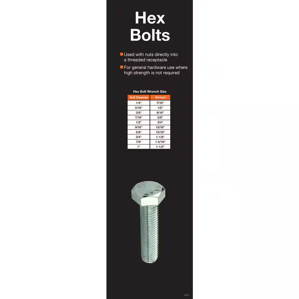 5/16 In.-18 X 2-1/2 In. Zinc Plated Hex Bolt