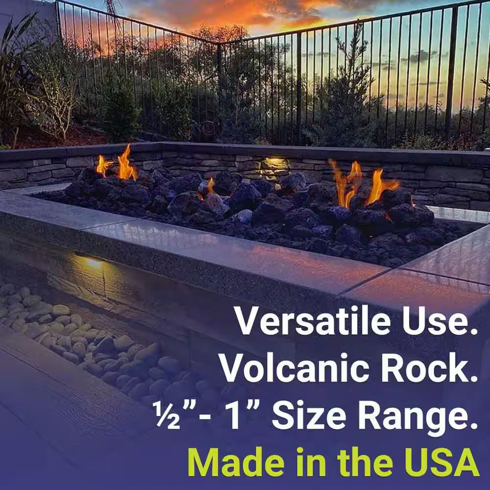 Medium Black Lava Rock (1/2 In. - 1 In.) 10 Lbs. Bag