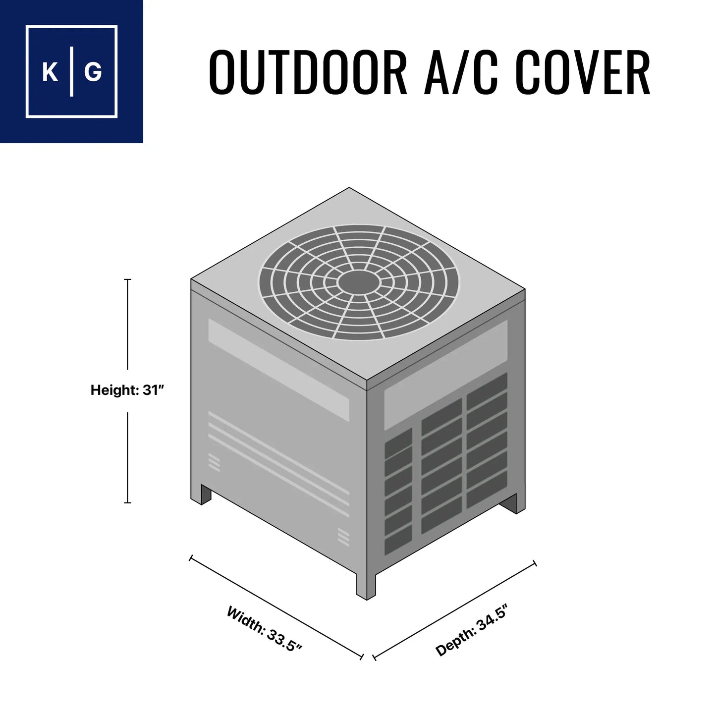 34.5-In W X 31-In H Central Air Conditioners Cover