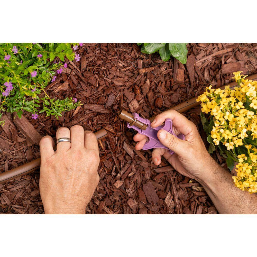 1/2 In. Barbed Couplings for Drip Tubing, Brown (20-Pack)