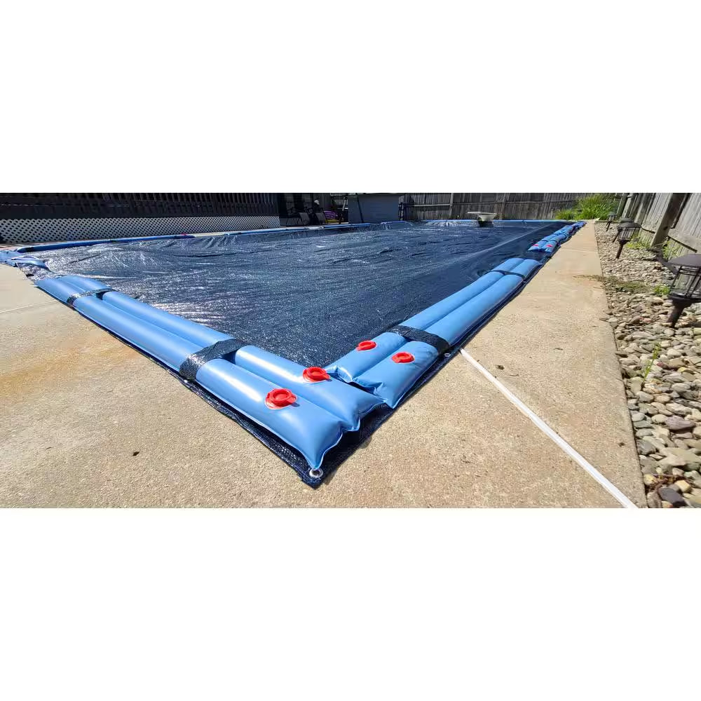 8 Year 18X36' Rectangular Blue in Ground Winter Pool Cover