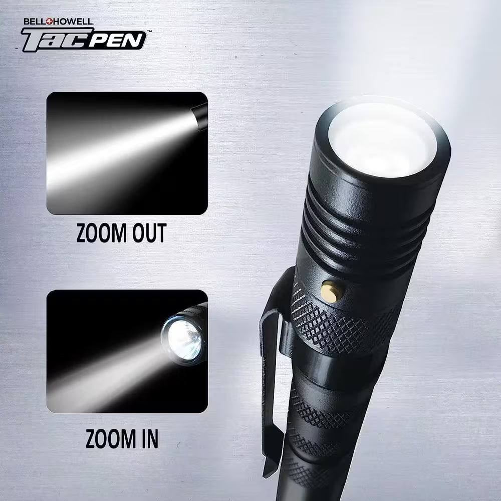 Tac Pen, 2-PACK, 9 in 1 Aluminum 30 Lumens Tactical Pen and Flashlight