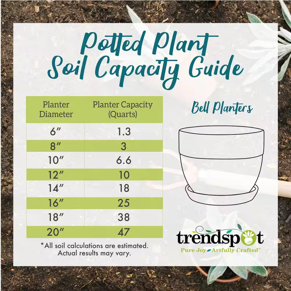 8 In. Dia Brown Rustic Damask Ceramic Planter