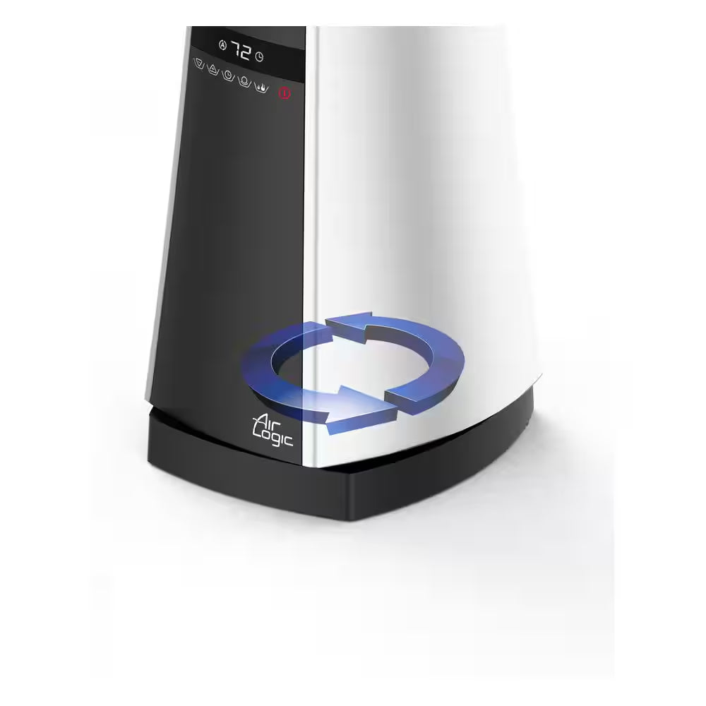 Bladeless 27 In. 1500-Watt Electric Oscillating Tower Space Heater with Digital Display and Remote Control