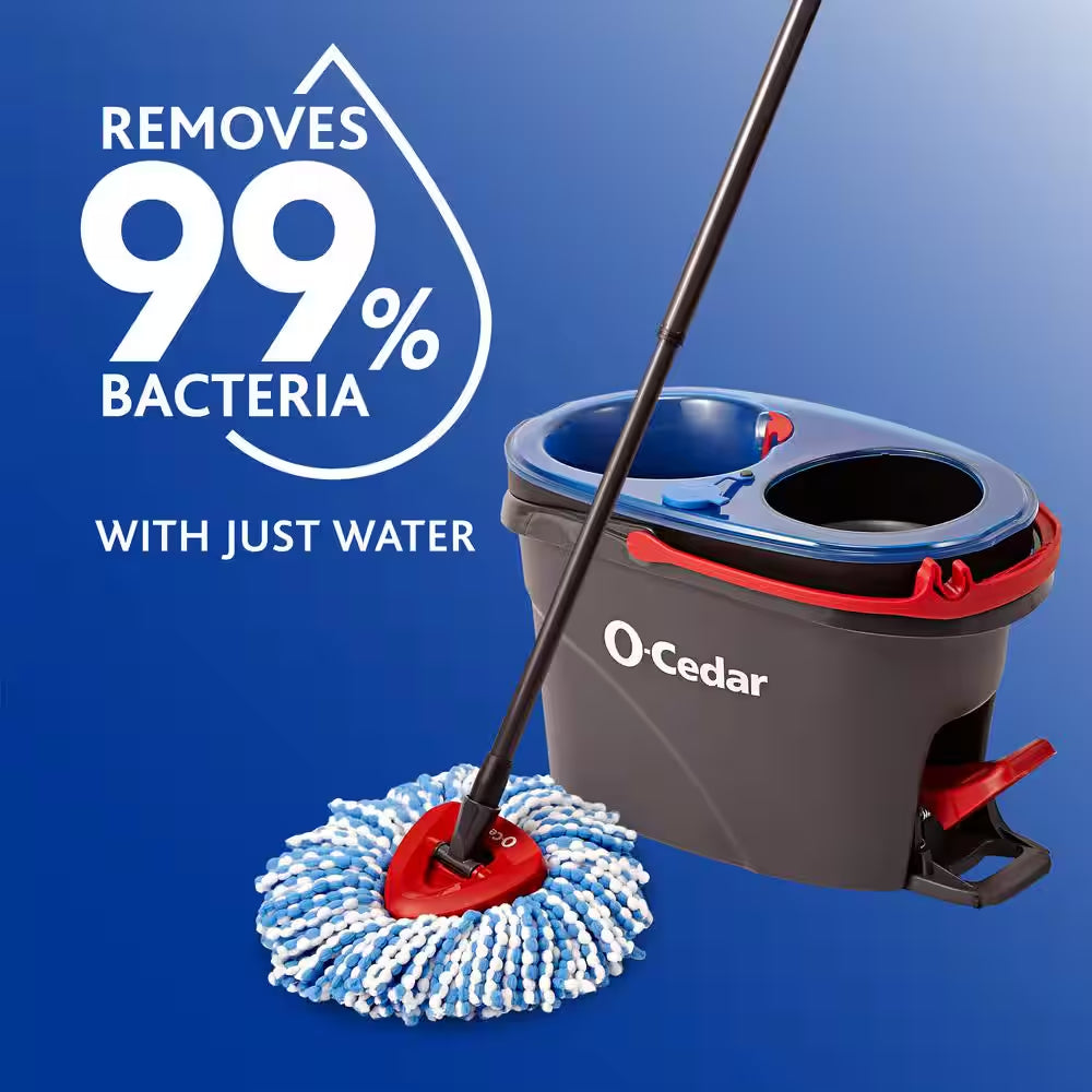 Rinseclean Clean Water Microfiber Spin Mop and Bucket System, Clean with Clean Water