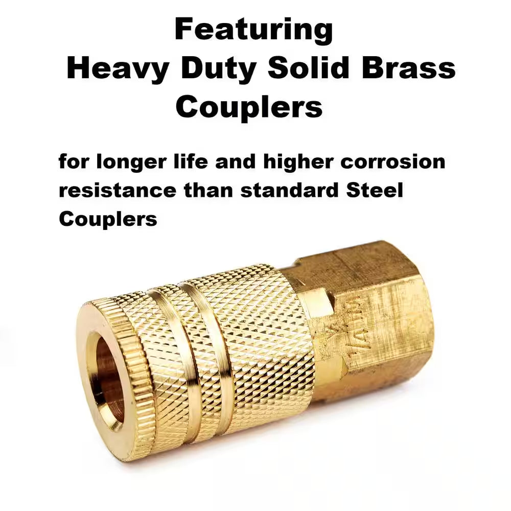 Air Accessory Kit with 25 Ft. Recoil Air Hose (20-Piece)