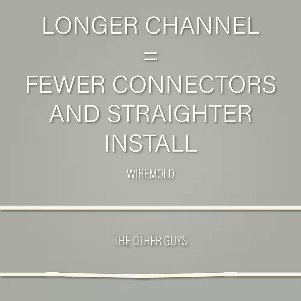 Wiremold Cordmate Cord Cover 9 Ft. Kit, Cord Hider for Home or Office, Holds 1 Cable, Ivory