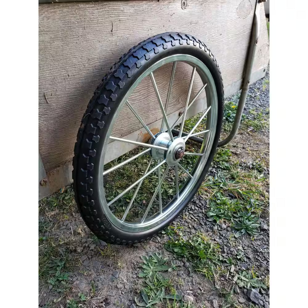 24 X 1.95 In. Flat Free Wheels W/3/4 and 5/8-Bearings 4 In. Hub Metal Spoke Wheels 24 In. Spoke Wheels for Utility Carts
