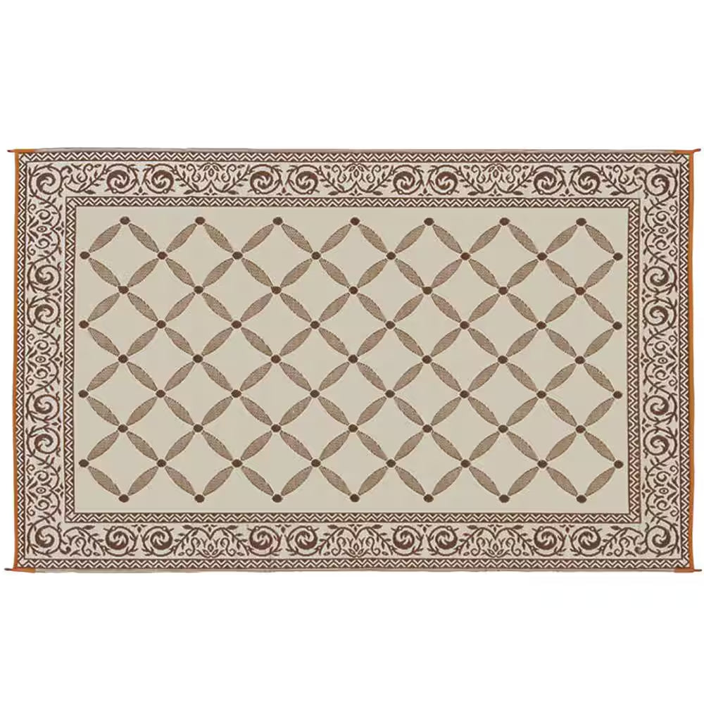 6 Ft. X 9 Ft. Reversible Mat - Classic Brown/Beige