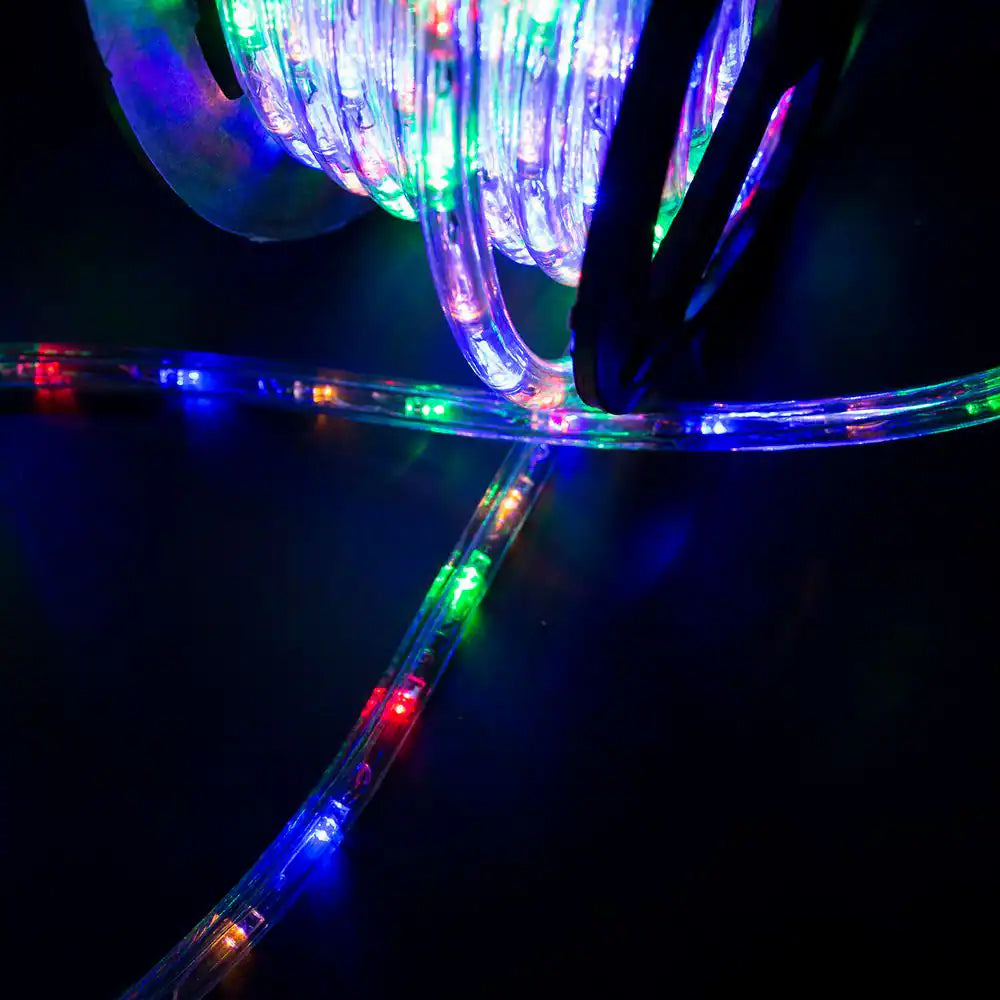 Outdoor 100 Ft. 110-Volt Plug-In Multi-Color Color Changing Light LED Color Changing Lights Rope Light