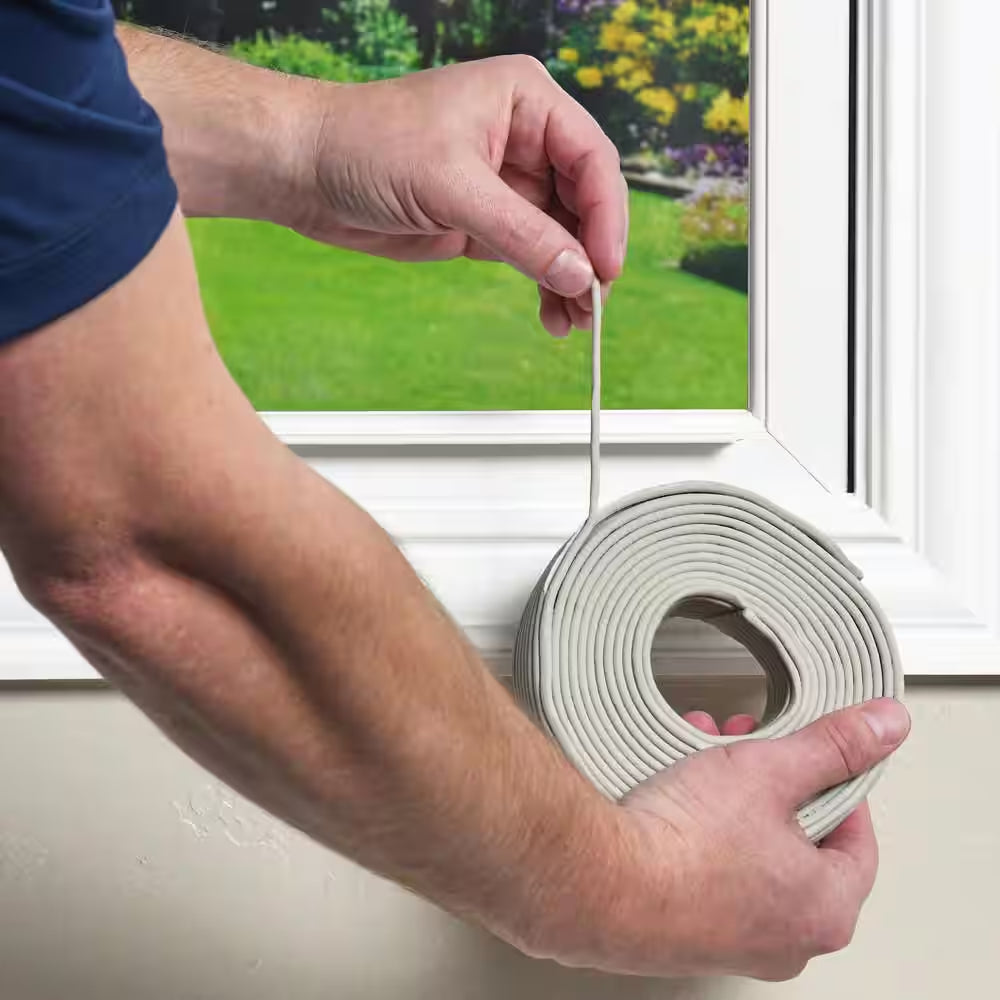 90 Ft. Gray Replaceable Caulk Cord Weatherseal for Small Gaps & Cracks