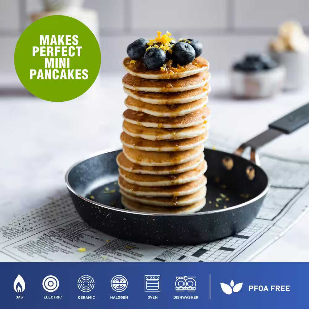 Classic Blue 5.5 In. Aluminum Non-Stick Diamond Infused Mini Fry Pan