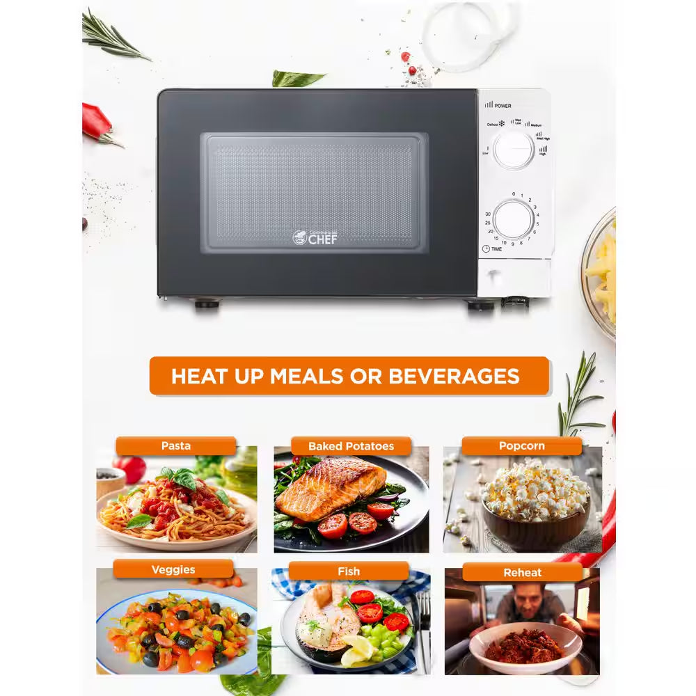 0.6 Cu. Ft. Counter Top Microwave, White