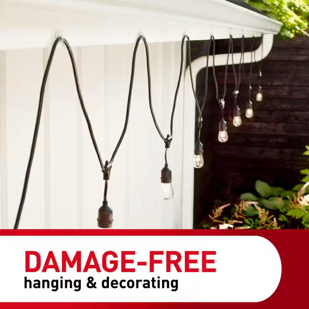 Clear Outdoor Light Clips(32 Clips, 36  Strips)