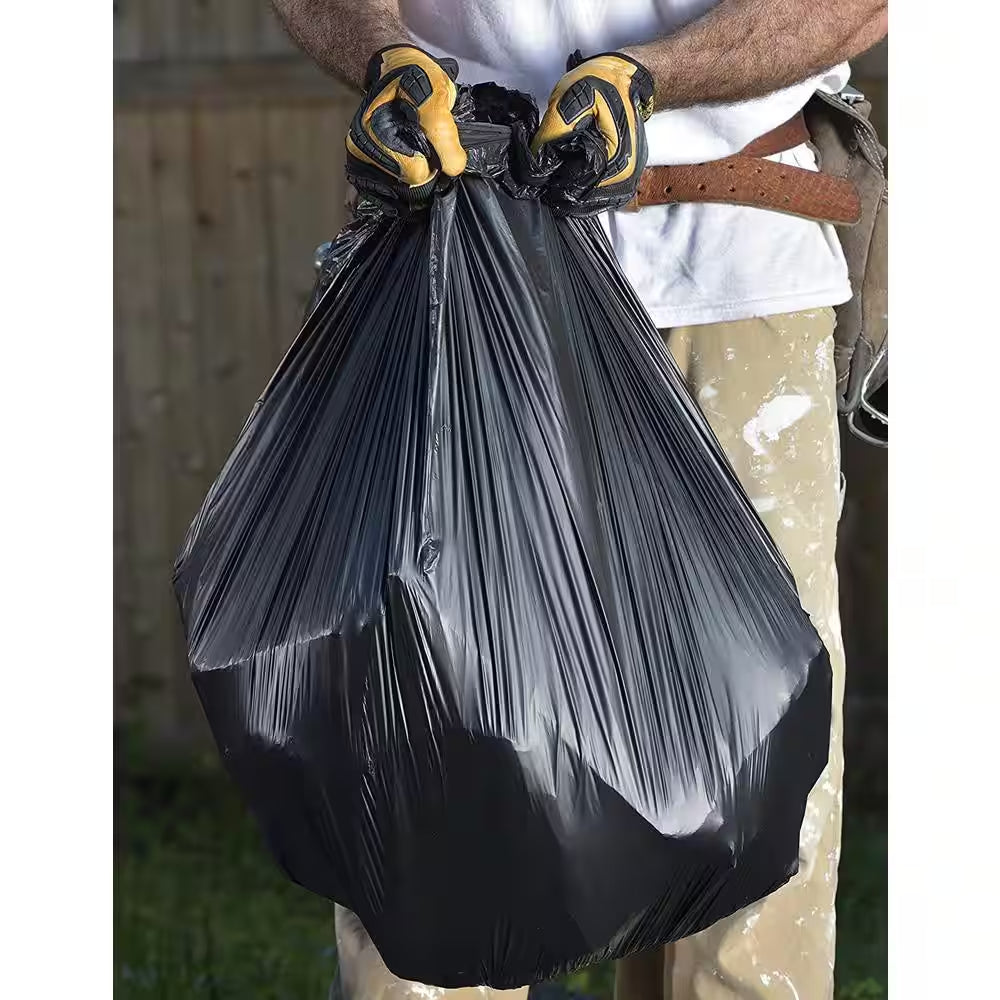 Commander 42 Gal. 2.5 Mil Black Garbage Trash Bags 32 In. X 46 In. Pack of 20 for Contractor, Industrial and Commercial