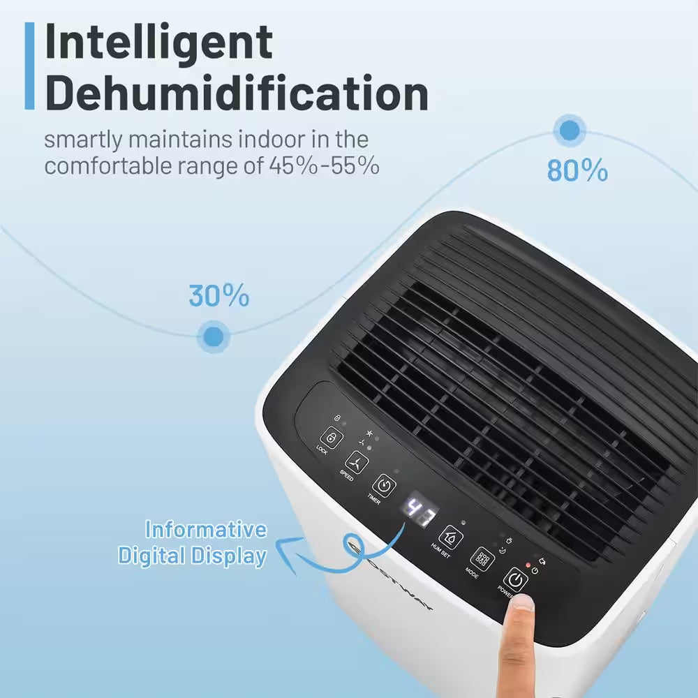 24-Pints 1500 Sq. Ft. Portable Dehumidifier for Medium to Large Spaces