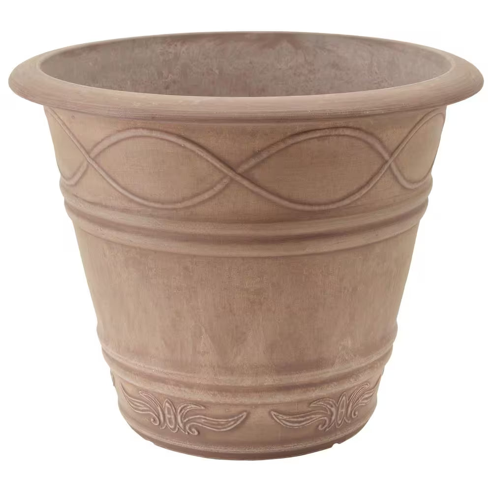 Western Weave 14-1/2 In. X 11 In. Taupe Composite PSW Pot