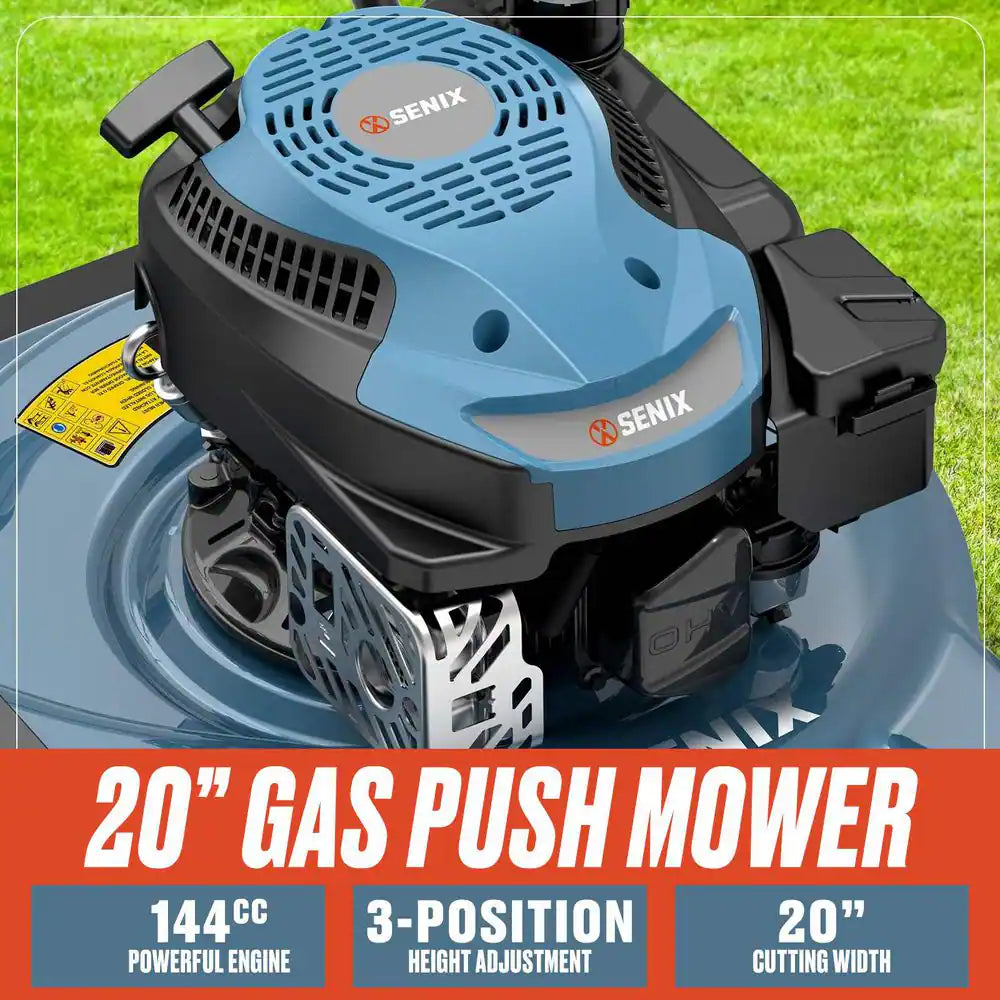 20 In. 144Cc 4-Cycle Gas Push Lawn Mower with Side Discharge