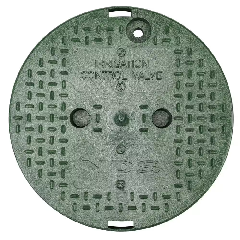 10 In. round Standard Series Valve Box Cover, Green ICV