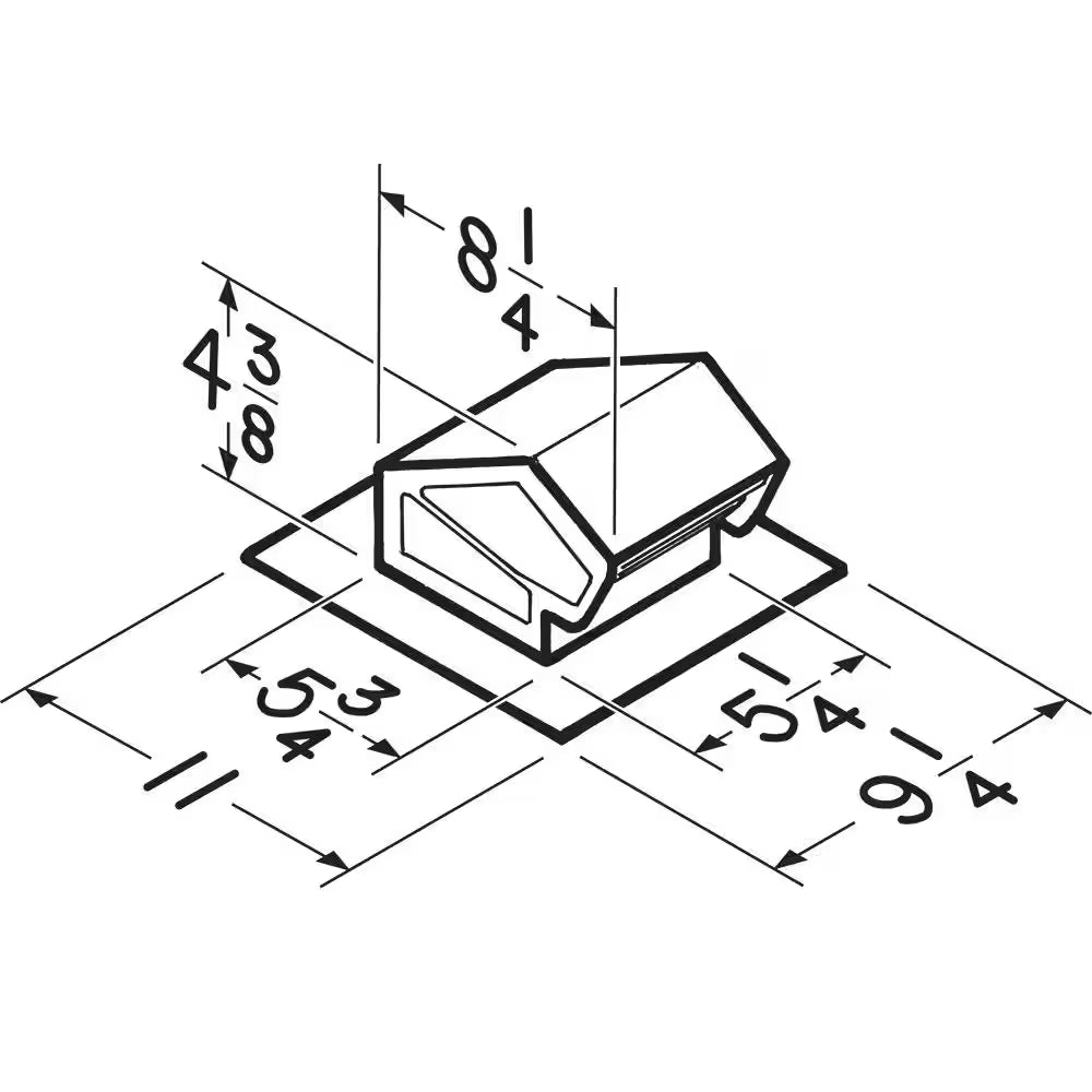 3 In. to 4 In. Roof Vent Kit for round Duct Steel in Black