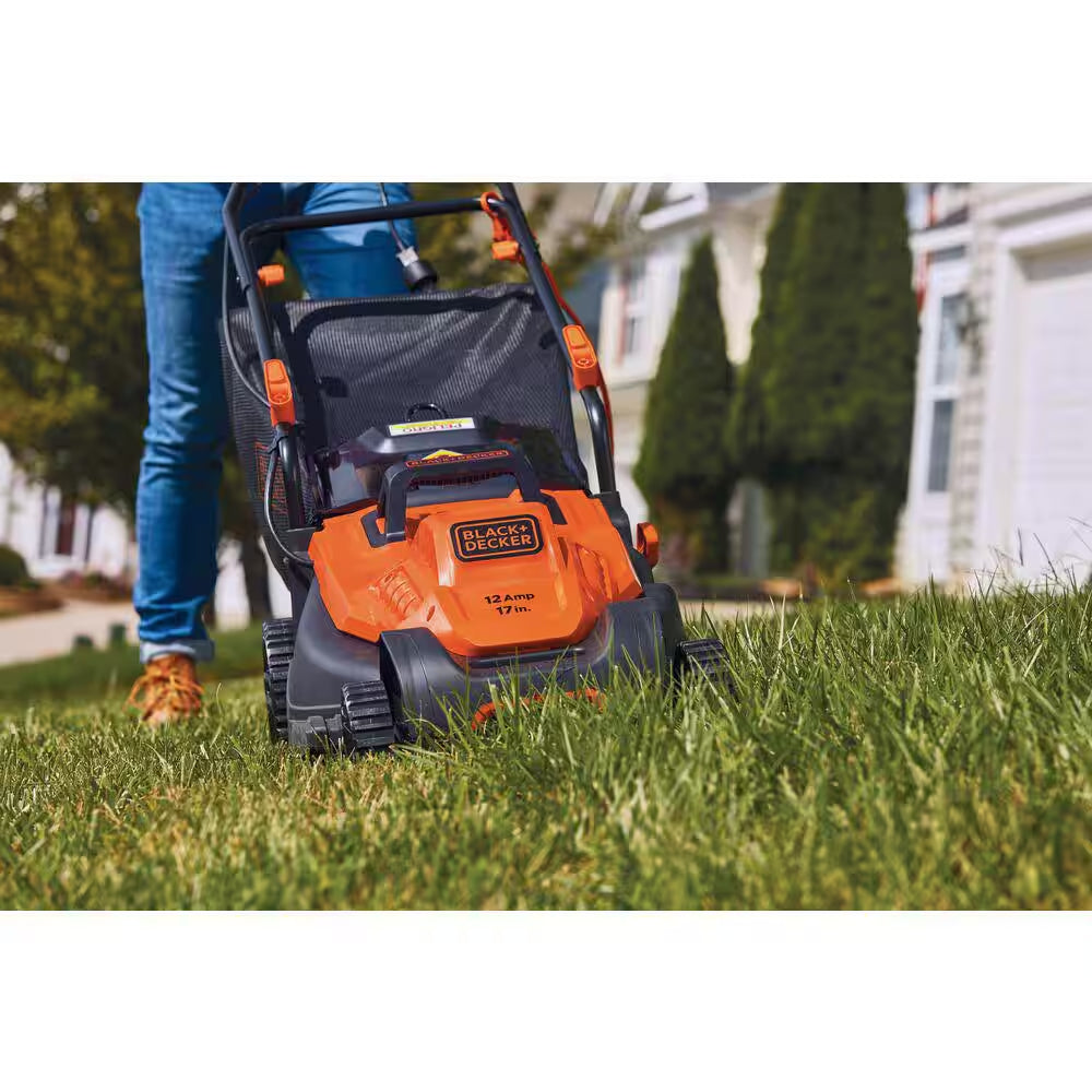 17 In. 12 AMP Corded Electric Walk behind Push Lawn Mower