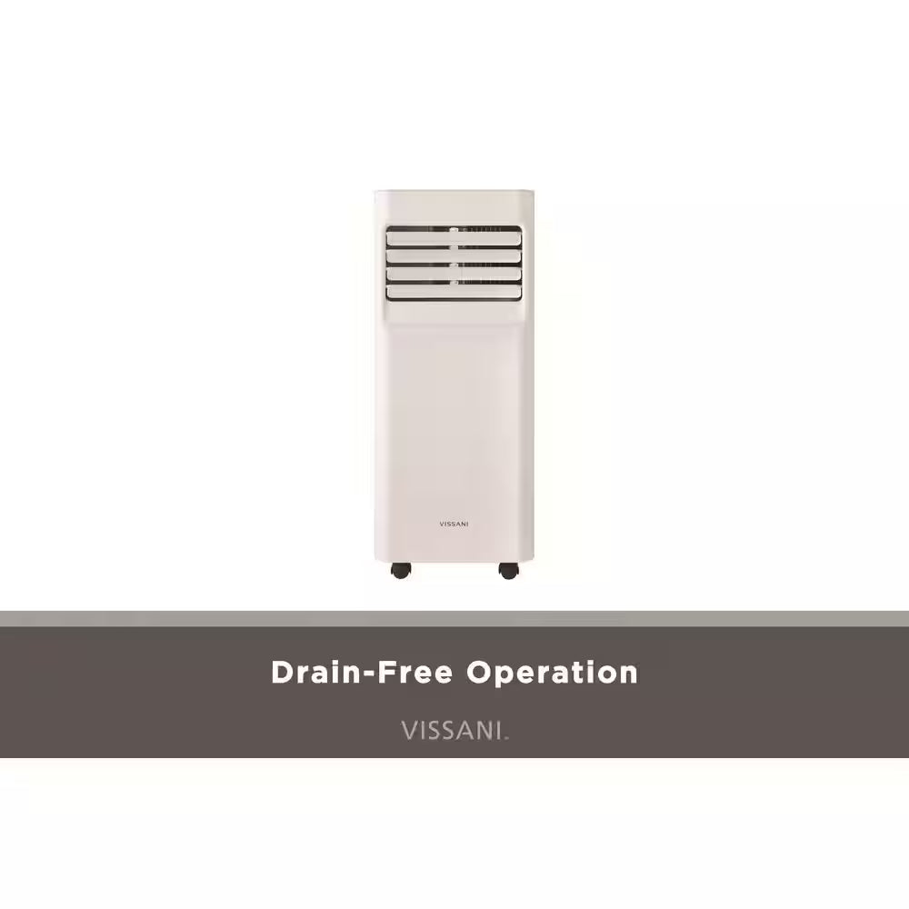6,000 (DOE) BTU 115-Volt Portable Air Conditioner Cools 250 Sq. Ft. with Remote in White, Powered by Hubspace