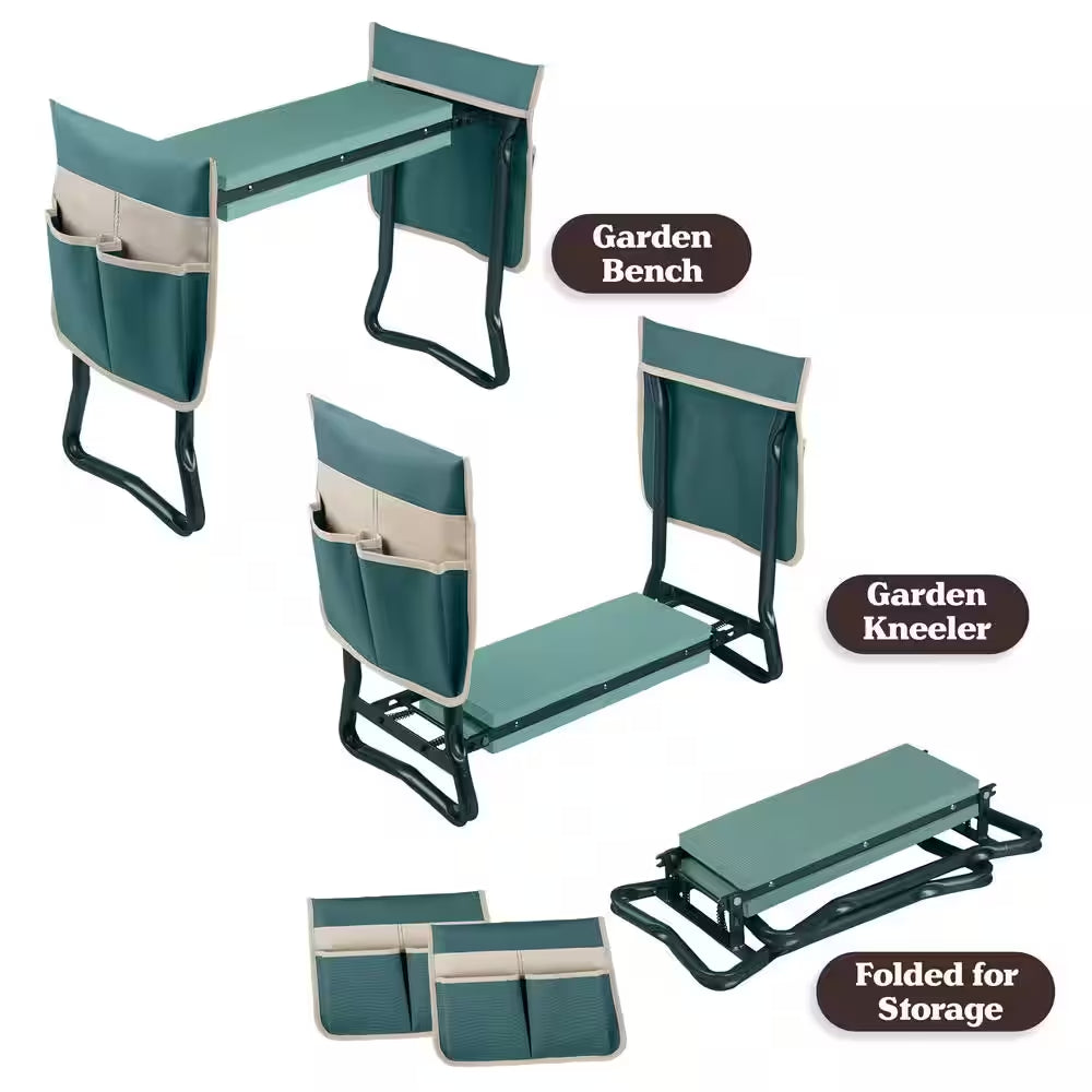 Gardening Kneeling Bench with Tool Pouches