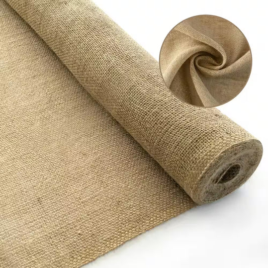 63 In. X 25 Ft. Gardening Burlap Roll - Natural Burlap Fabric for Weed Barrier, Tree Wrap Burlap, Rustic Party Decor