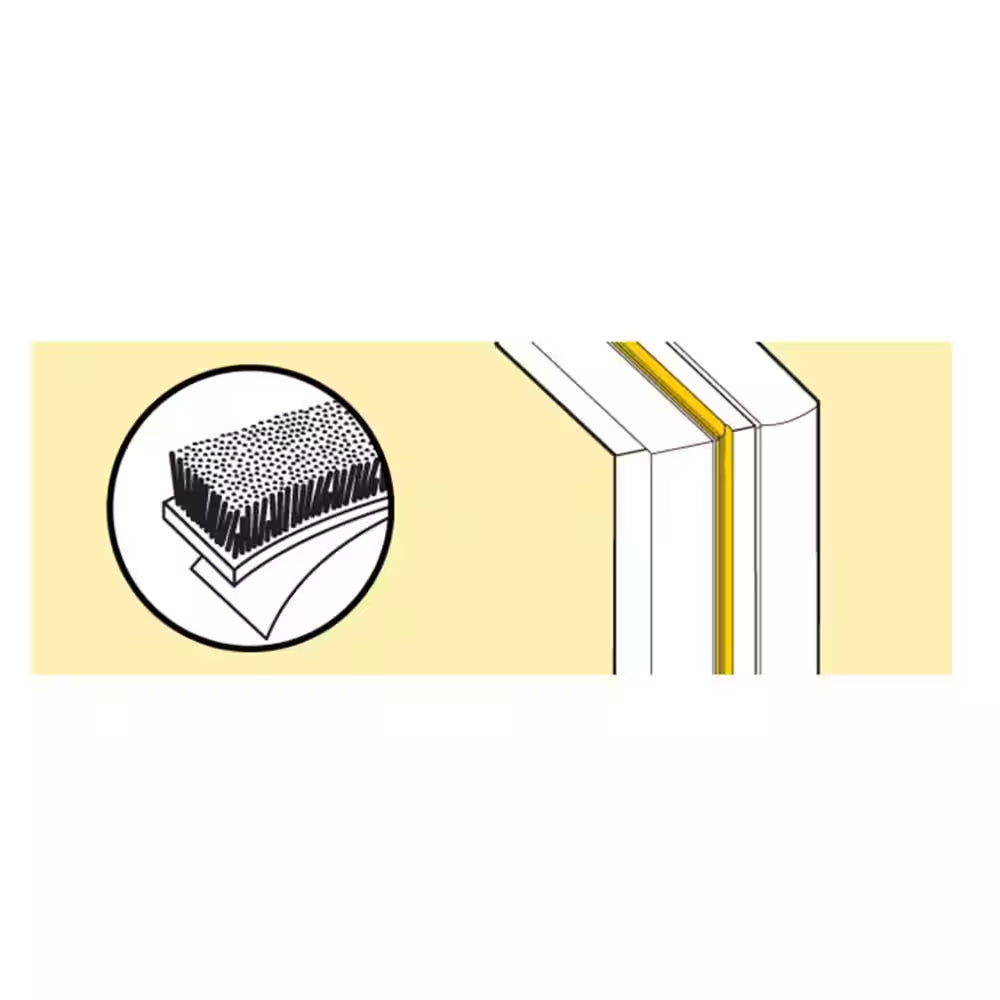 0.25 In. X 17 Ft. Gray Storm Doors and Window Pile Replacement Weatherstrip Roll