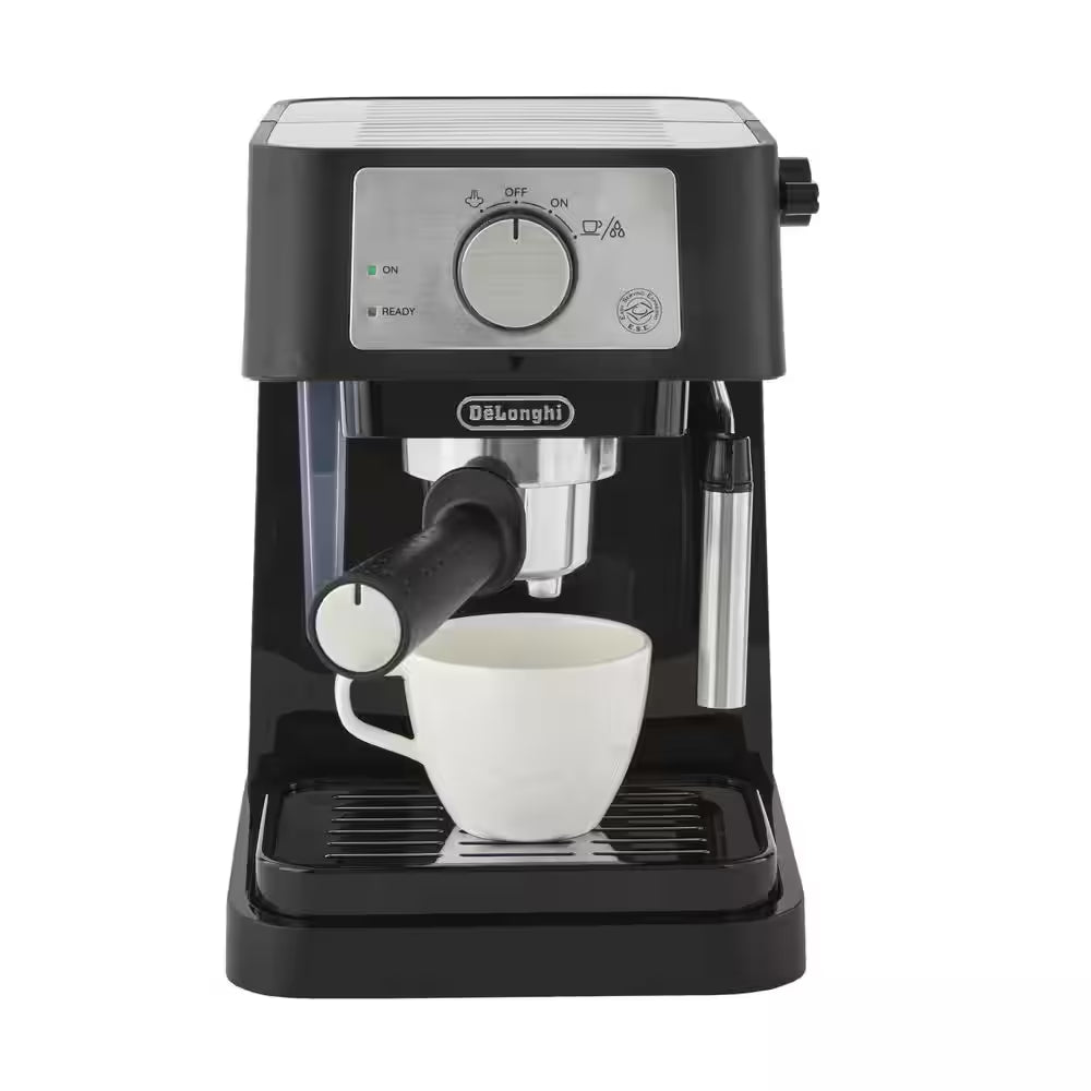 De'Longhi Stilosa Black and SS 15-Bar Pump Espresso Maker