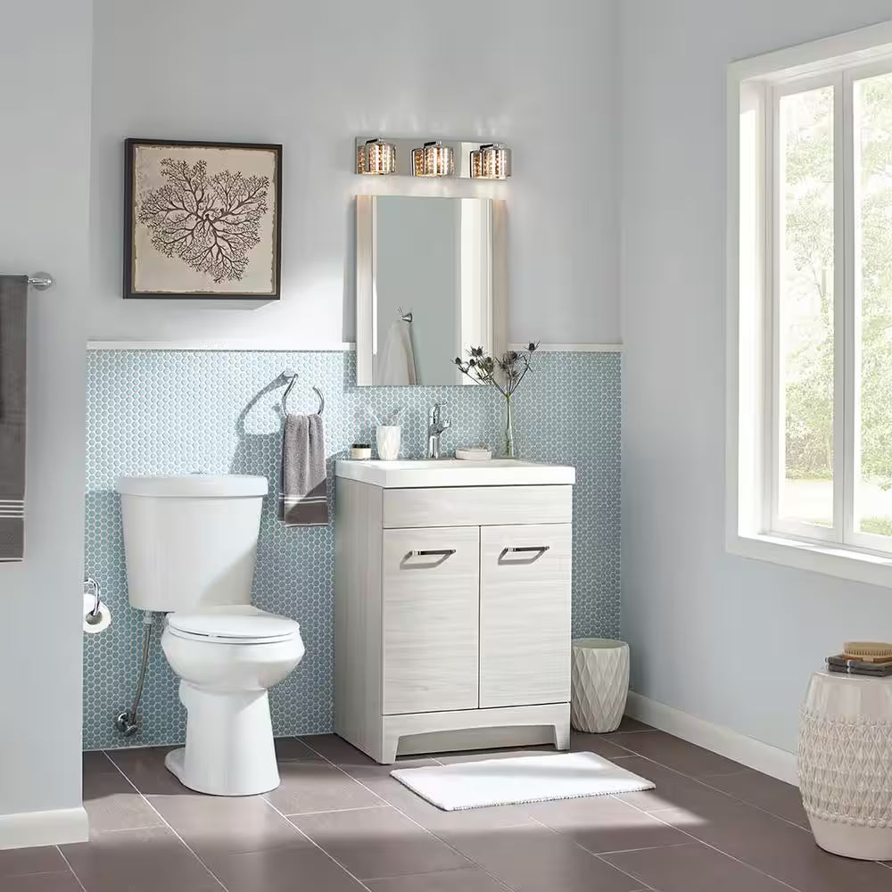 12 Inch Rough in Two-Piece 1.1 GPF/1.6 GPF Dual Flush Elongated Toilet in White Seat Included