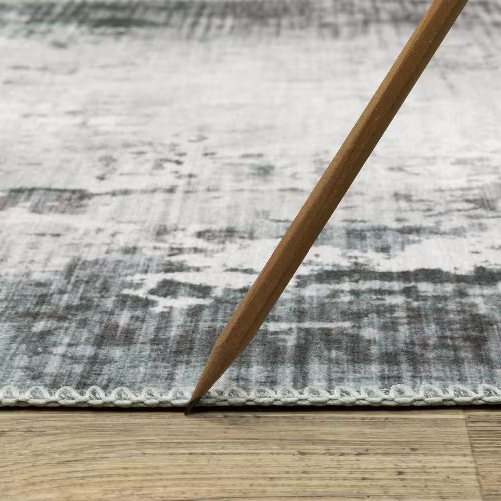 Harmony Gray 2 Ft. X 7 Ft. Indoor Machine Washable Runner Rug