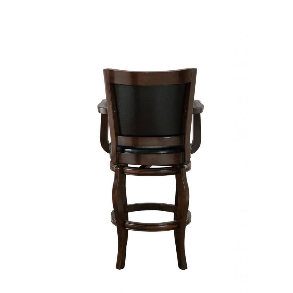 Jones 45 In. H Cappuccino High Back Wood 29 In. Barstool